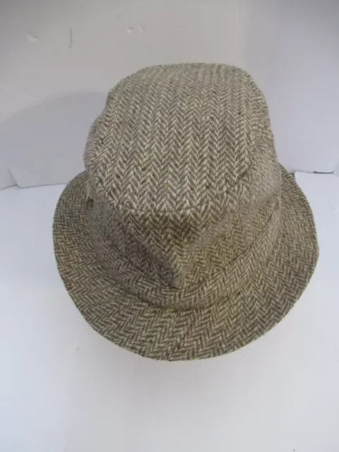 David Hanna & Sons Brown Beige Red Donegal Tweed Bucket Hat Size Small-Medium