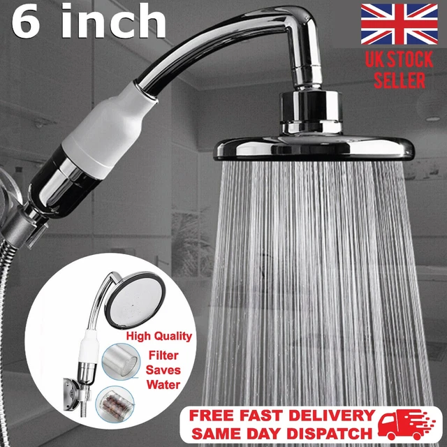 LARGE SHOWER HEAD Chrome High Pressure Powerful Bath Heads Water Saving