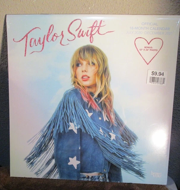 RARE TAYLOR SWIFT Official 18Month Calendar July 2020Dec 2021. New