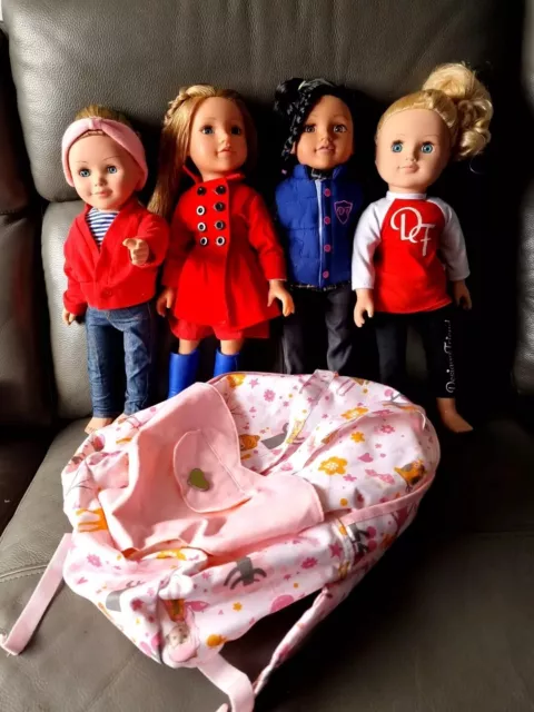 Big Bundle Of 4 Design A Friend/ Og Dolls Backpack Baby Carrier