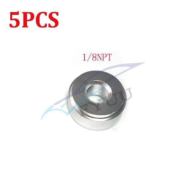 5 Pcs 1/8" NPT Female Thread Weld On Fitting Bung Thread Pipe Adapter Aluminum