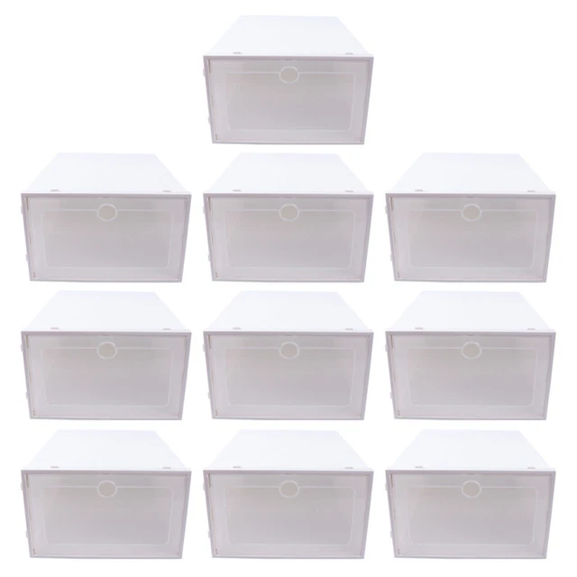10 piezas organizador de caja de zapatos plegable armario de zapatos plegable