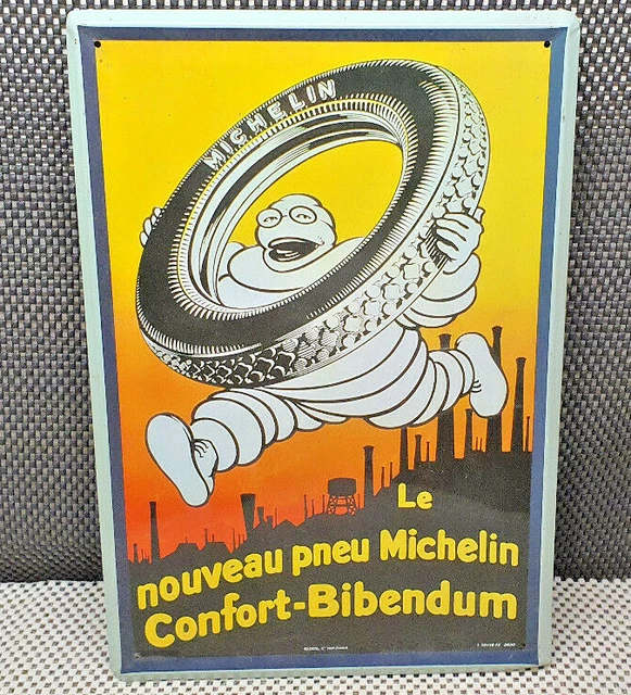 Plaque métal tôle MICHELIN vintage garage réédition 20x30 cm