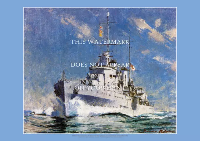 Royal Australian Navy HMAS Perth Art Print – Light Cruiser 1942 – 3 sizes Poster