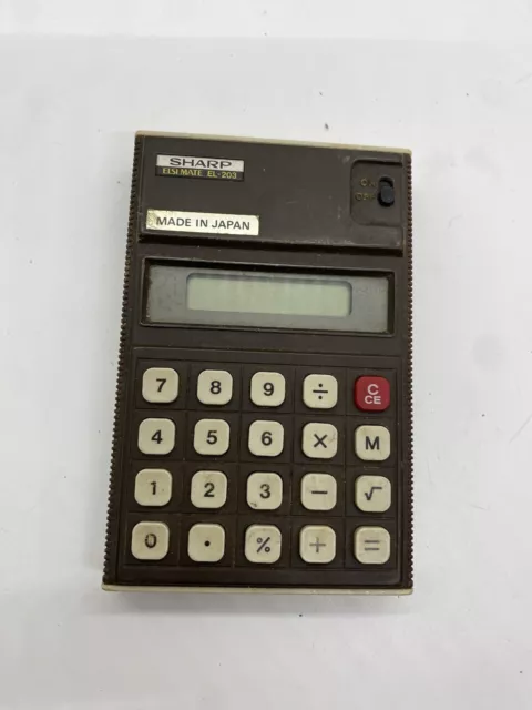 Vintage 1970s Sharp EL-203 Calculator Good Condition Untested Spares & Repair