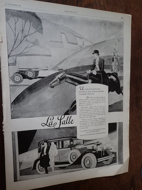 LA SALLE design CADILLAC GENERAL MOTORS79 paper advertising ILLUSTRATION 1927