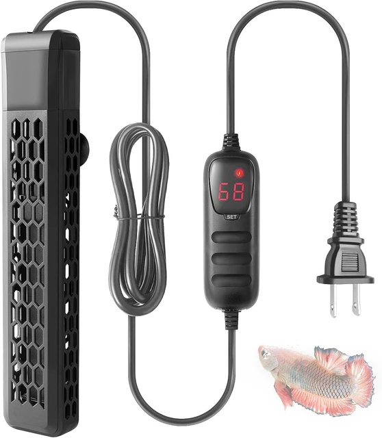 Calentador PTC para acuario HITOP 200W con controlador: calentador digital para pecera y