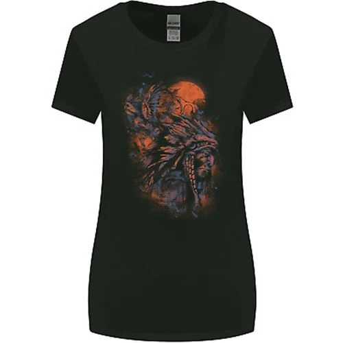 Nativi Americani Copricapo Indiano Apache Donna più Ampia Taglio T-Shirt