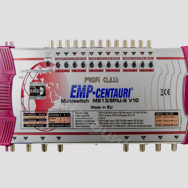 EMP Multischalter 13/8 Profi Class PIU-6 für 8 Teilnehmern Centauri SAT Switch 2