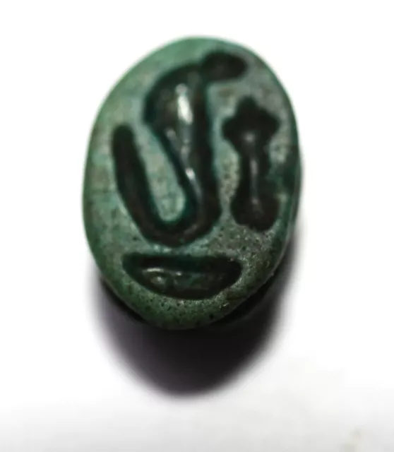 Zurqieh -Ad12738- Ancient Egypt.  New Kingdom Faience Scarab. 1400 - 1200 B.c