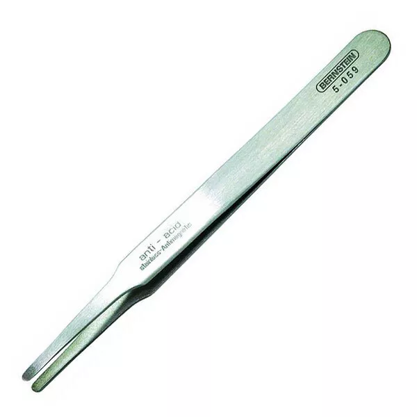 Bernstein 5-059 SMD Tweezers 120mm Flat Rounded Tips 2.0mm Width