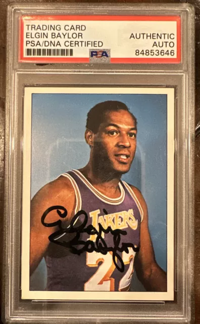 1981 TCMA Elgin Baylor Auto PSA/DNA Authentic Lakers HOF