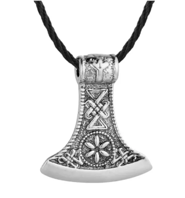 Thors Hammer Axe Viking Celtic Pendant Mjolnir Talisman Necklace Rope Chain