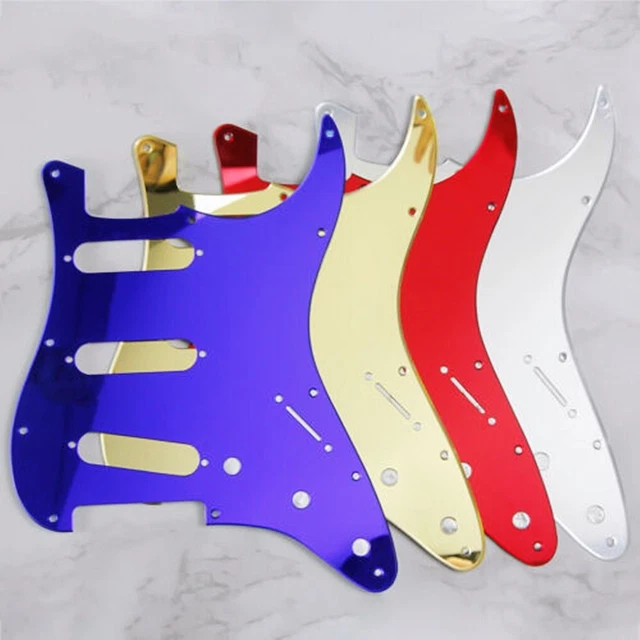 Plaque Pickguard Pour Guitare électrique Ou Basse - 3 Plis Perle Noire Et Jaune - 11.5x17 Pouces - 5