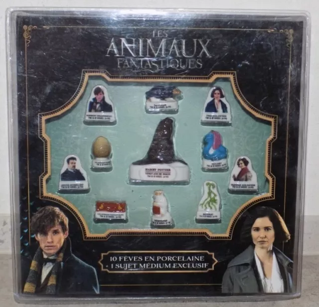 Lot De 11 Fèves Porcelaine En Coffret Les Animaux Fantastiques Harry Potter