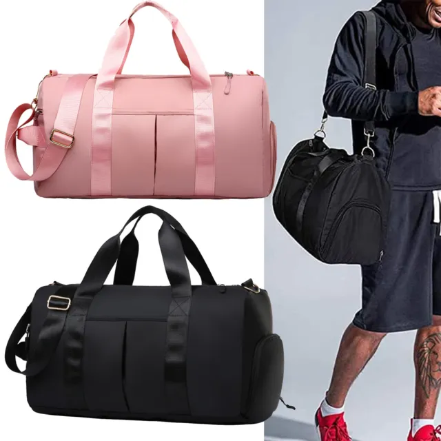 Men Women Gym Duffle Shoulder Bag Large Waterproof Sport Travel Luggage Handbag