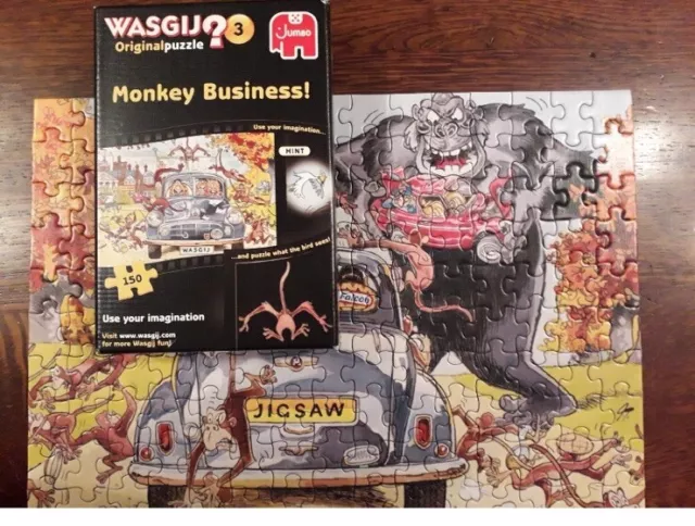 Wasgij? 2 x Puzzle 500 Wie sich die Zeiten geändert haben & 150 Stück Affe Geschäft