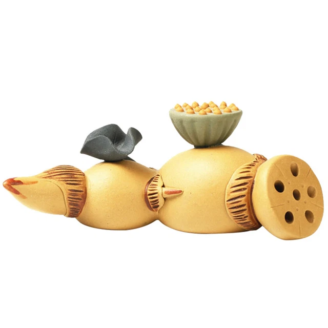 Set da tè radice di loto argilla viola decorazione amanti cucchiaio da cena supporto bel riposo