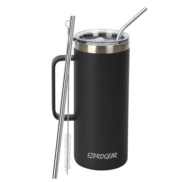 Ezprogear 32 oz Stainless Steel Mug Tumbler Insulated w/Handle and Lid-Other new