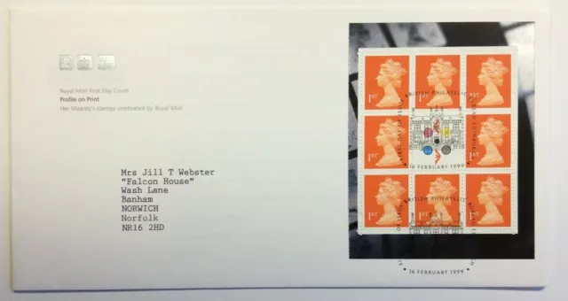 GB FDC Prestige Pane 1999 - PROFILE ON PRINT - Bureau Postmark