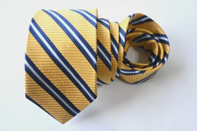 NORDSTROM MEN'S TIE YELLOW/STRIPED Width: 2.50" Length: 58"