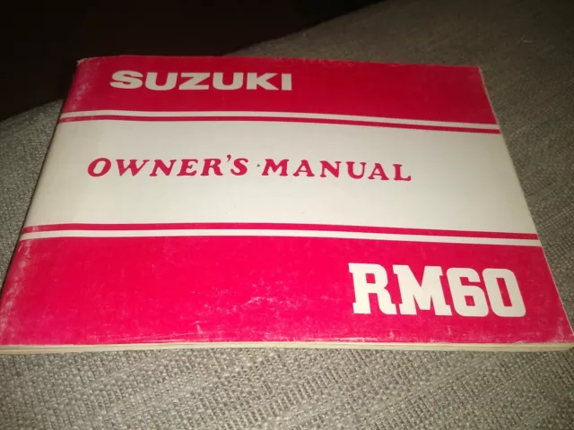 Suzuki rm60 owners manual