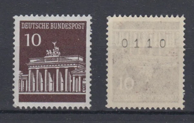Bund 506 v RM mit gerader Nummer Brandenburger Tor 10 Pf postfrisch
