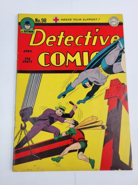 Detective Comics #98 DC Comics 1945 Golden Age Batman & Joker Cover