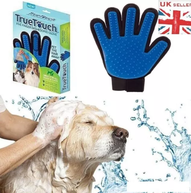 True Touch Pet Dog Cat Grooming Glove Deshedding Brush Remover Mitt Right Hand