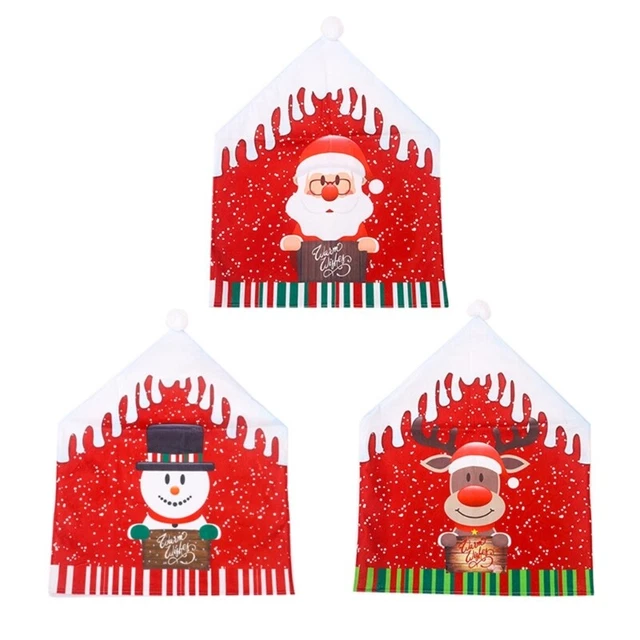 Christmas Dining Chair Covers Chair Slipcovers Protector Decorations Cover