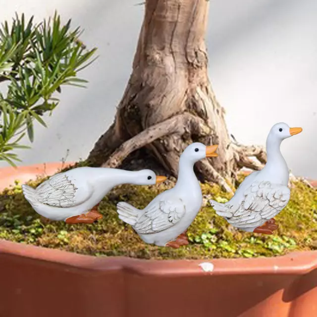 Duck Statue Home Decor Miniature Cute Garden Decoration Resin Statue Desktop