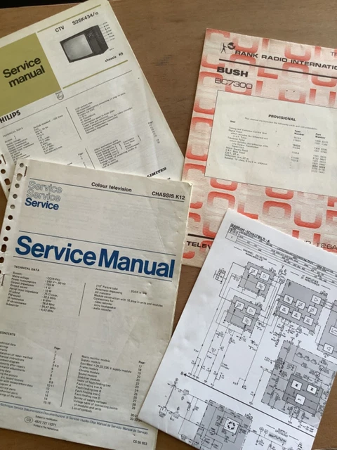 Bush Philips Tv Television Repair Service Manual Manufacturer Information
