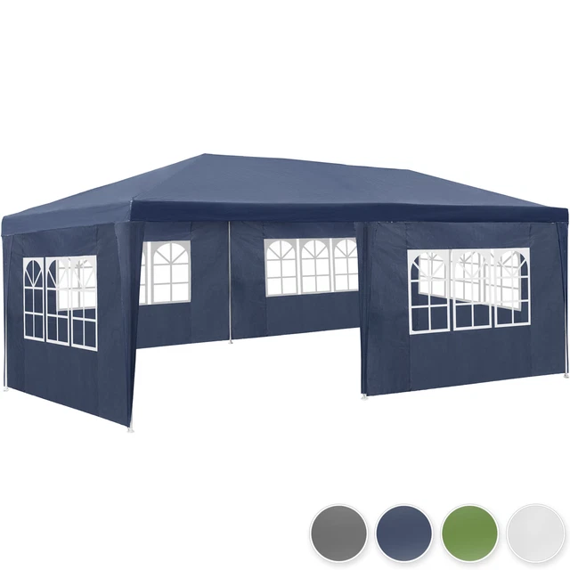 Pavillon 3x6m Partyzelt Festzelt Gartenzelt UV-Schutz 5 Seitenteile wasserdicht