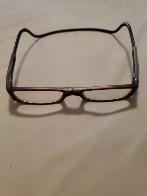 Clic Readers Magnetic Front Connect Expandable Eyeglasses Brown