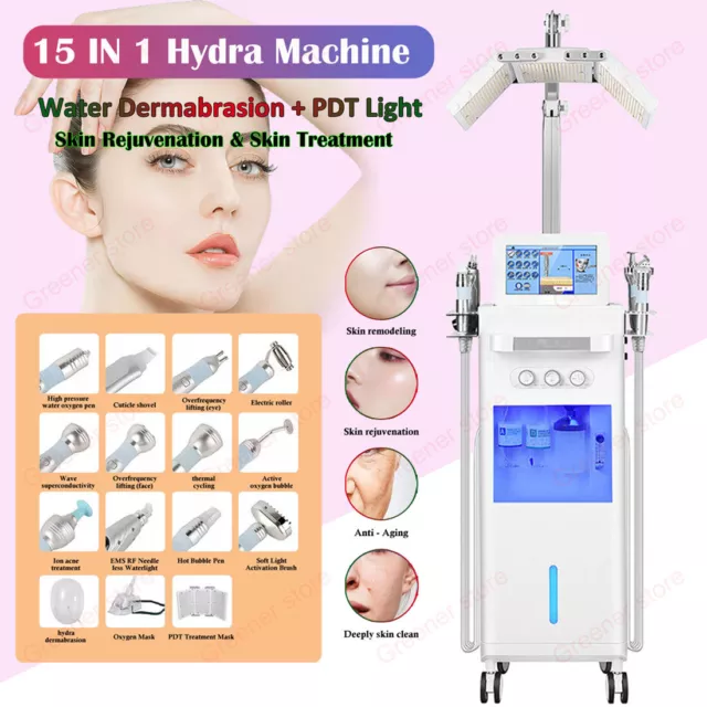 15 in 1 Dermabrasion à l'eau Hydra Visage Nettoyage Rajeunissement Peau Machine