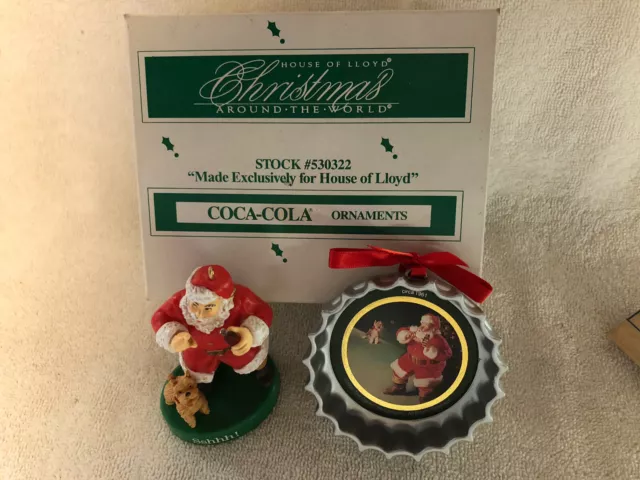 Vtg House Of Lloyd Christmas Around The World Coca Cola Ornaments Stock # 530322