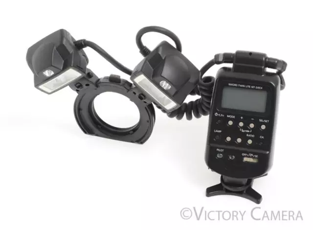 Canon MT-24EX Macro Twin Lite TTL Flash Ring Light Unit -Clean in Case-