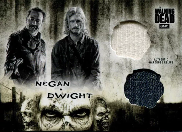 Tarjeta de doble reliquia de The Walking Dead Hunters & Hunted Negan & Dwight