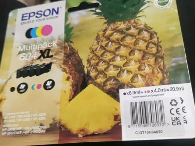 Encre multipack 4 couleurs Ananas 604XL