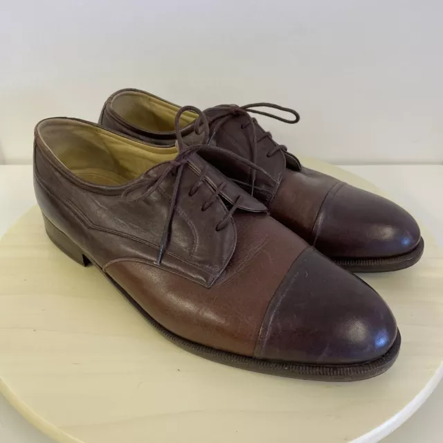 Scarpe formali Oxford Russell Bromley marrone in pelle bicolore taglia 13 47