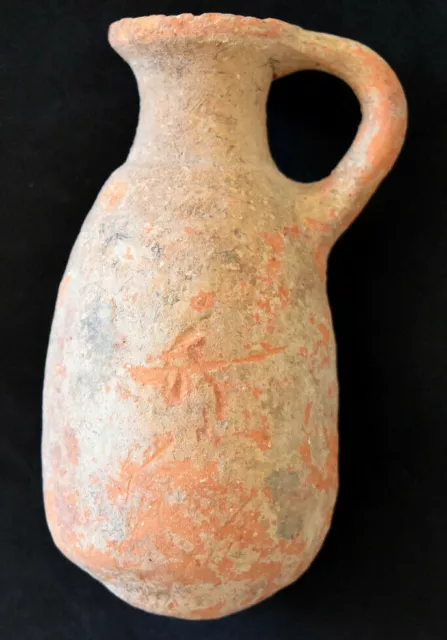 Ancient Authentic Pre-Columbian Small Water Vessel Clay Pottery