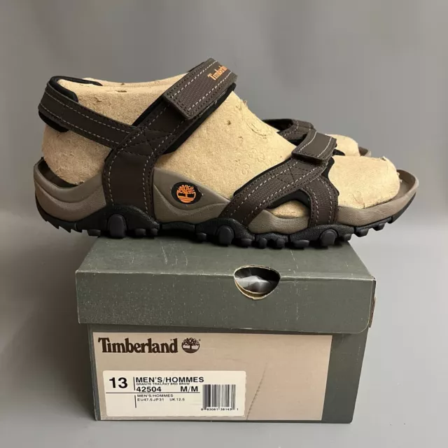 TIMBERLAND MENS 42504 granite trail 2 strap sandals brown black