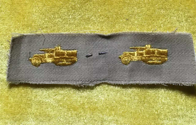 Nanee-B) Ww Ii Us Army Tank Destroyer Half Track Cloth Sew On Collar Devise Nanee-B) Ww Ii Us Army Tank Destroyer Half Track Cloth Sew On Collar Devise