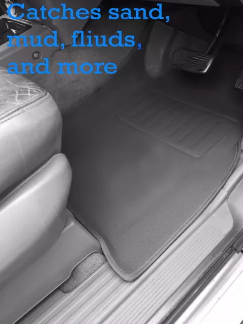 Fits Nissan Patrol GU 1998 - 2015 Unique 3D Car Floor Mats F&R in Black Rubber