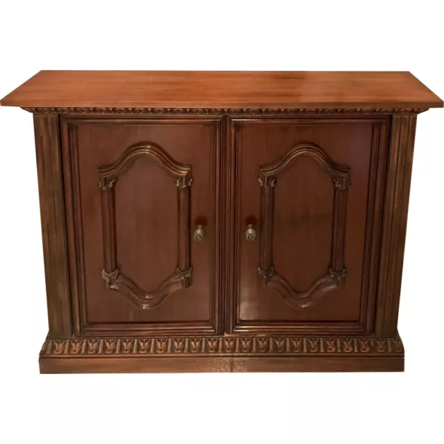 Mobiletto Consolle Stile Impero In Legno Di Noce Vintage In Buono Stato