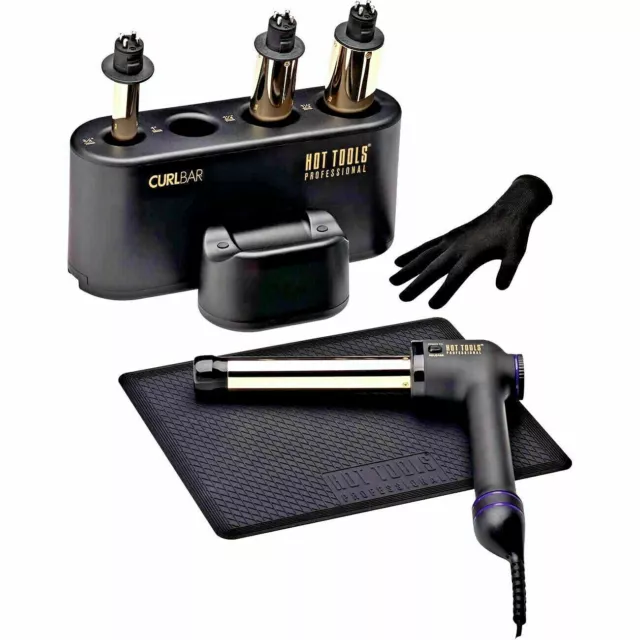 Hot Tools Professional 24K Gold 4 Barrel Hair Curling Iron Set #HTCURLSET