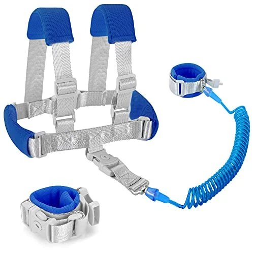 Child Leashes for Toddlers - Toddler Harness with Leash 2 in 1 Wrist to Wrist