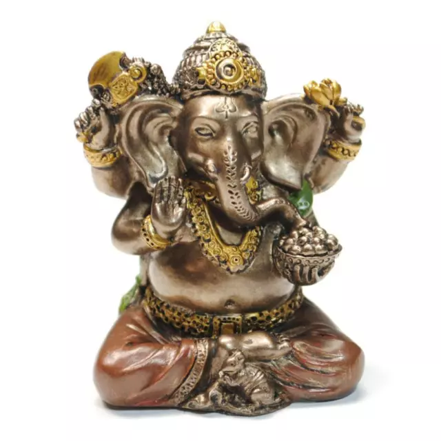 MINIATURE GANESHA STATUE 2" Mini Hindu Elephant God Small Resin NEW Lord Ganesh