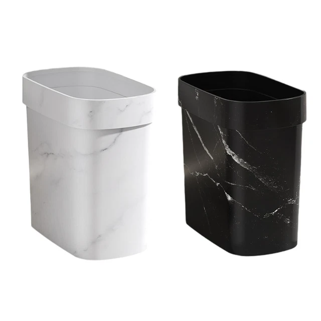 MOQIN Poubelle de 10 L en Plastique à Pédale pour Cuisine, Poubelle de Salle de Bain, Petite Poubelle pour Chambre, Salon, Cuisine, Corbeille Mince et Mignonne en Plastique pour Bureau