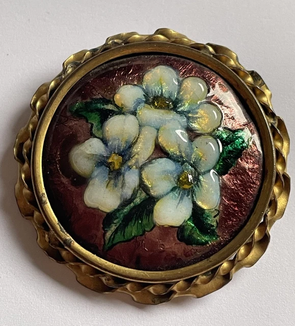 Signed Limoges brooch by René Bonhomme | Divine Style French Antiques